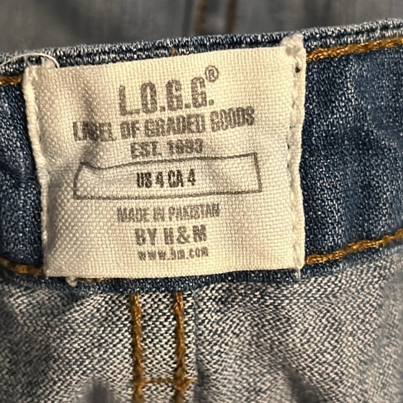 H&M Sz 4 Vintage style Womens Skirt/Blue Denim knee length Skirt/A Line Skirt - Picture 6 of 10